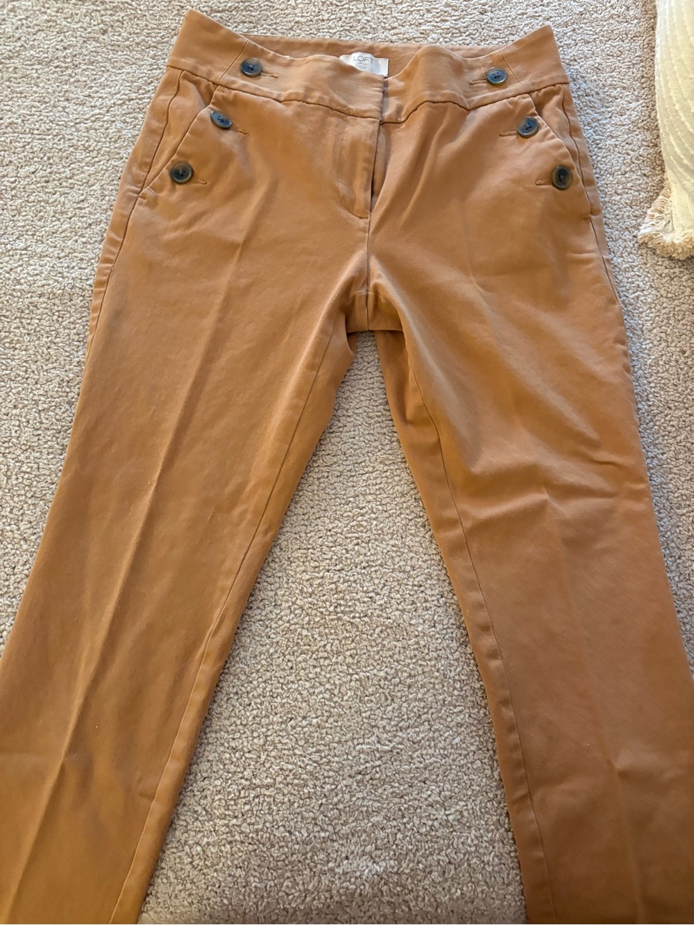 LOFT Tailored High-Waist Pants in Camel